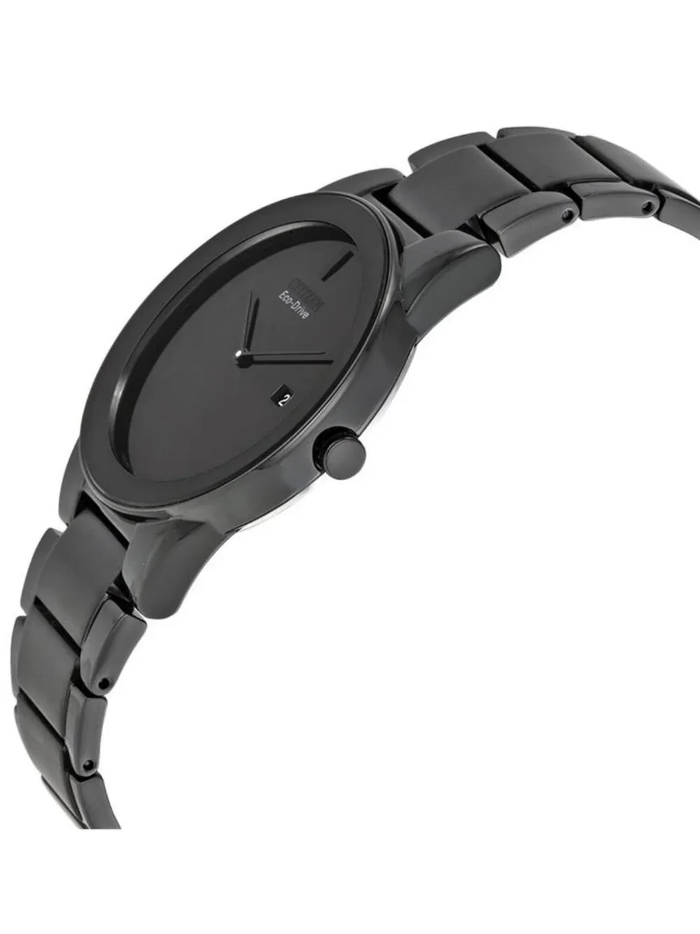 NWT Citizen Axiom Eco Drive Black Dial Black Ion-plated Men's Watch